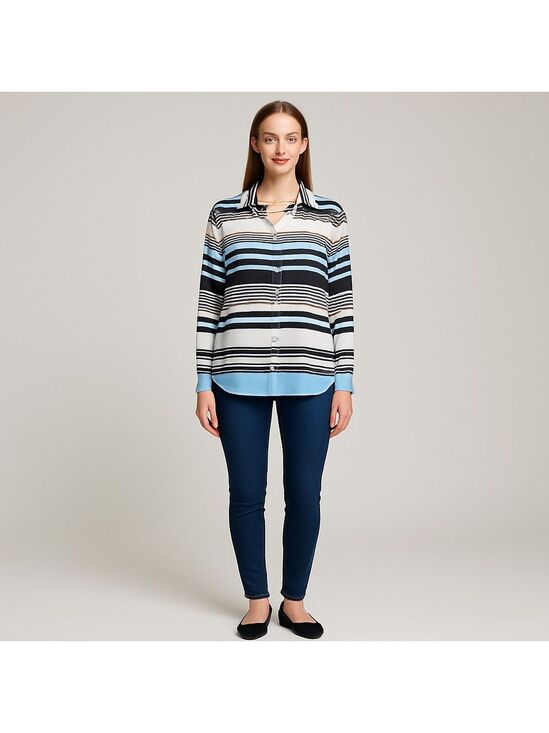 Calvin Klein Tops - Calvin Klein Striped Button Down Long Sleeve Top Large XL